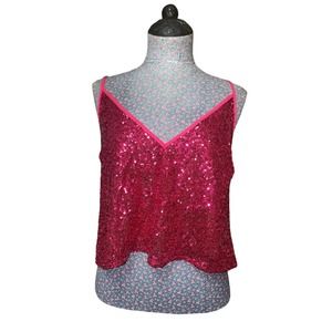 Express‎ Pink Sequin Blouse